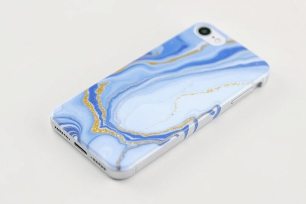 Homemade marble effect phone case created with nail polish - romantic homemade gifts for boyfriend Homemade marble effect phone case created with nail polish - romantic homemade gifts for boyfriend