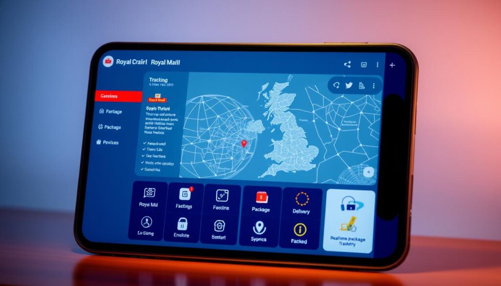Royal Mail App Dashboard Navigation