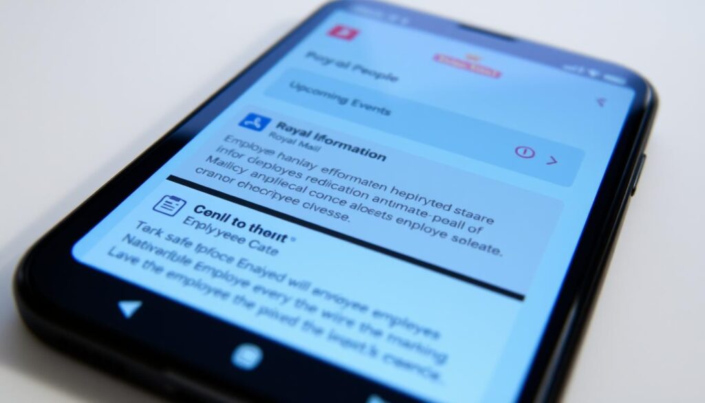 Royal Mail People App Notifications