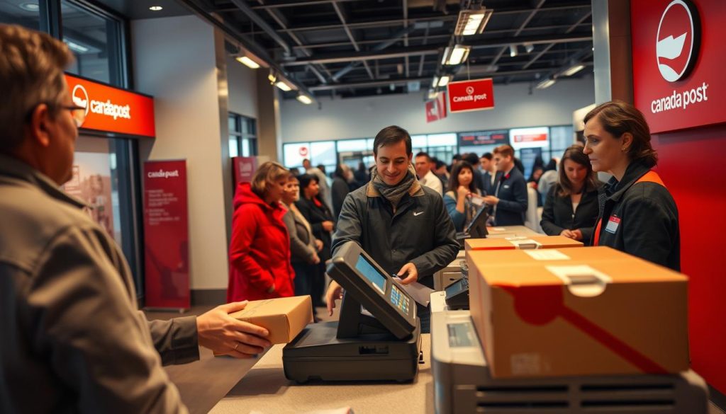 Canada Post Package Drop-Off Process