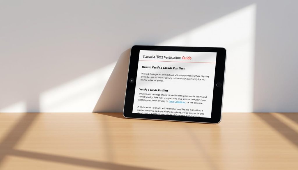 Canada Post Text Verification Guide