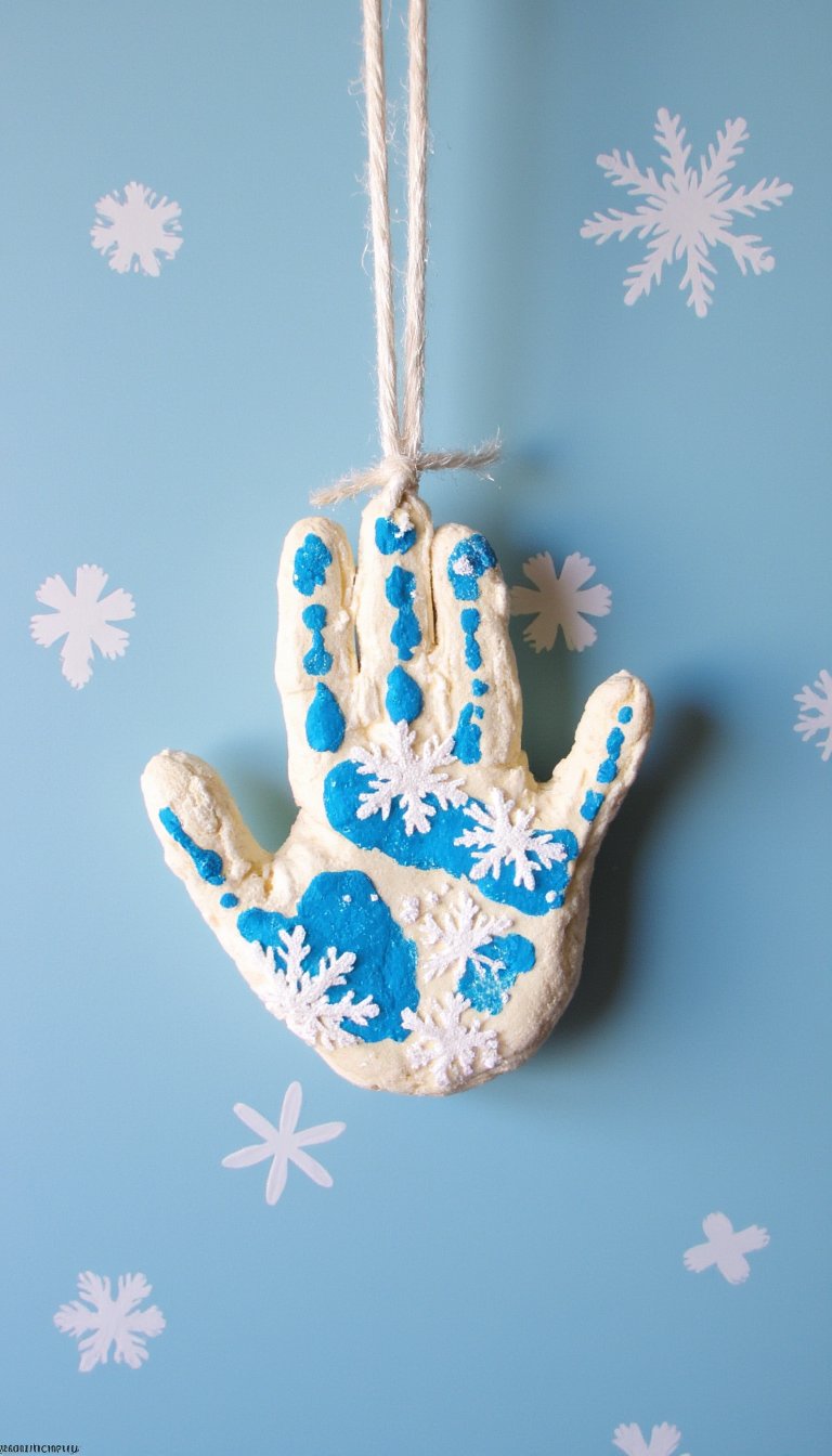 12. Salt Dough Winter Handprint