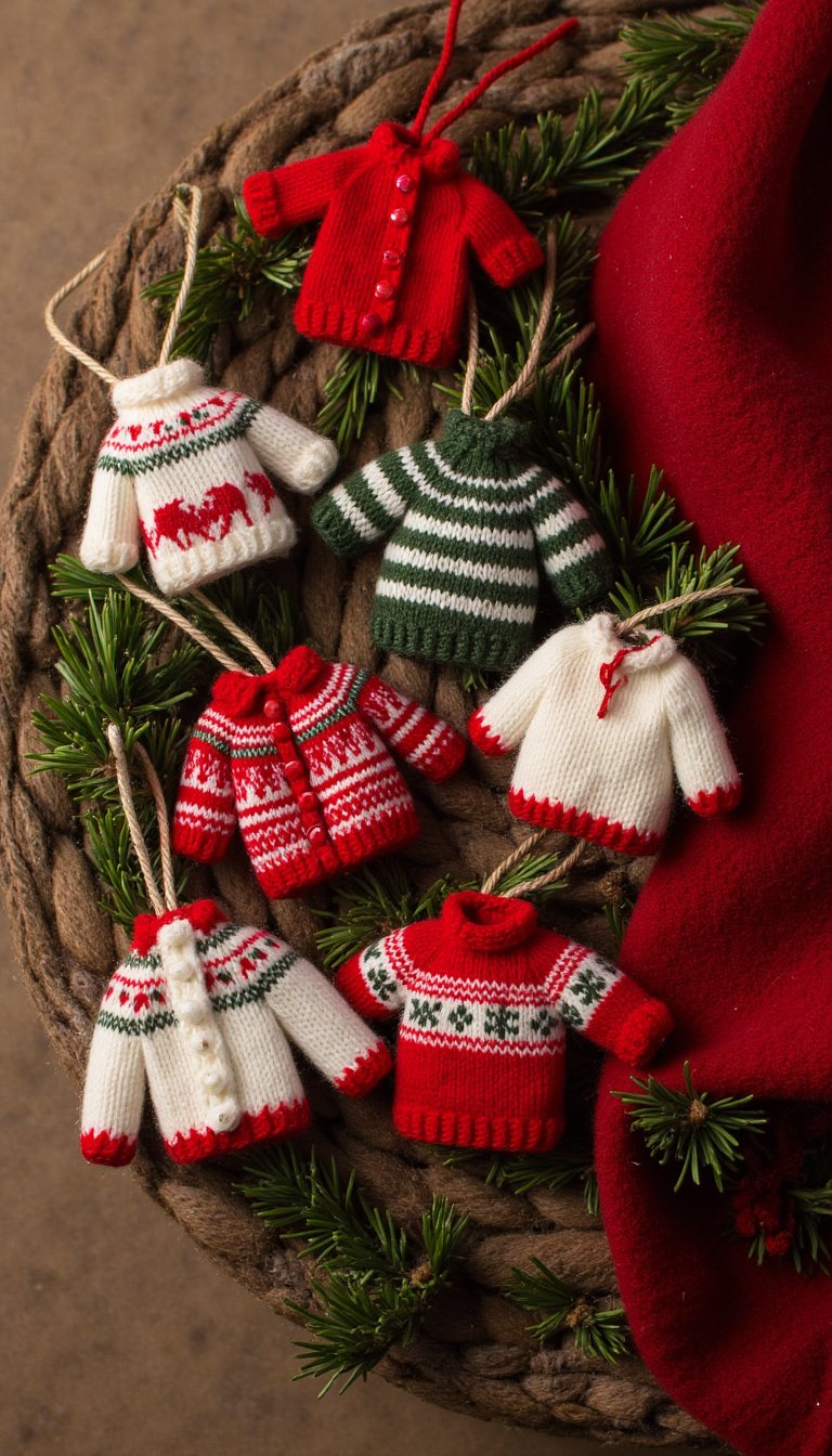 9. Knitted Miniature Sweaters
