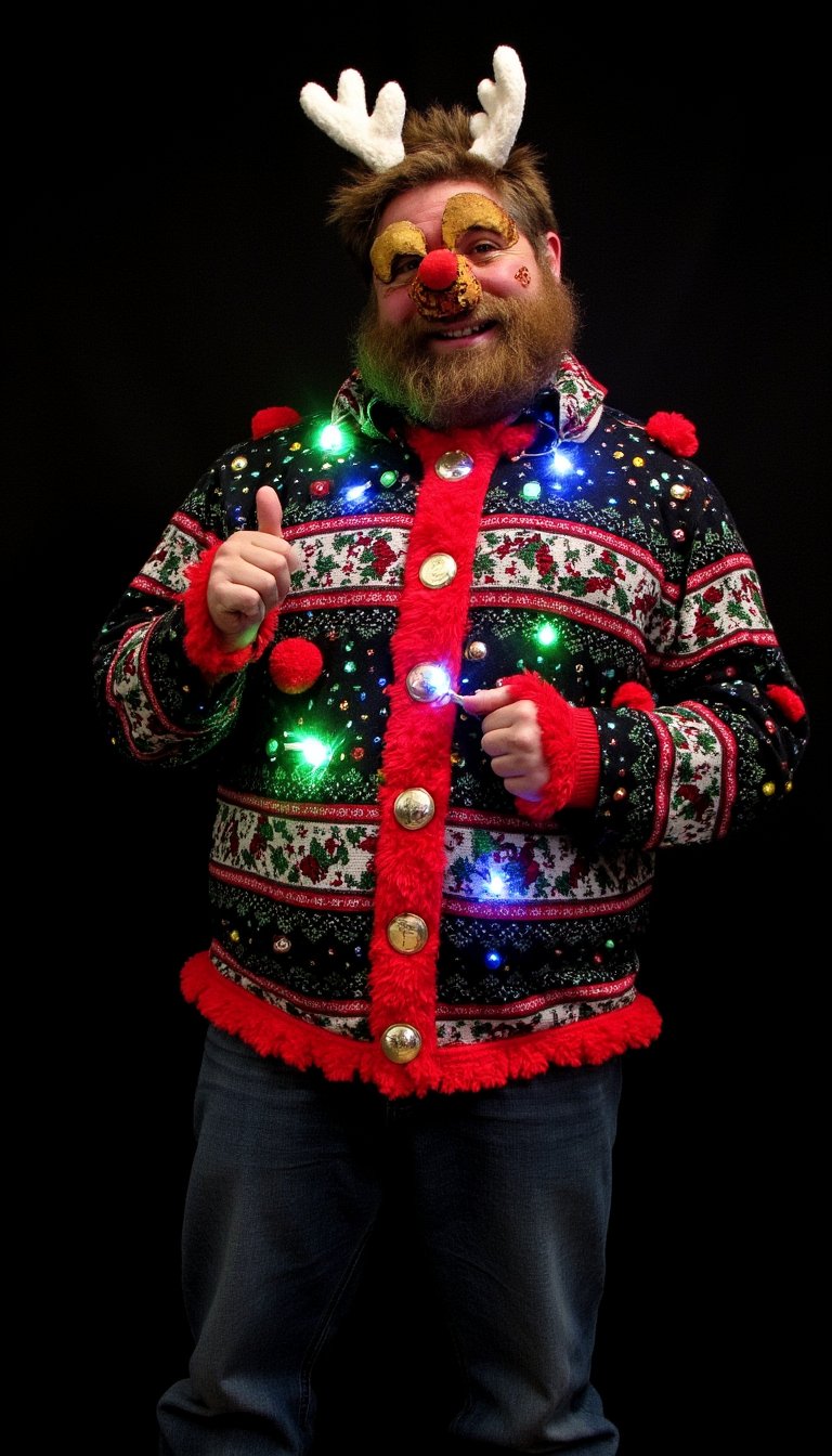 13. A Festive Ugly Sweater Monster