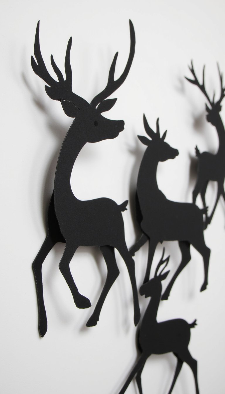 17. Paper Reindeer Silhouettes