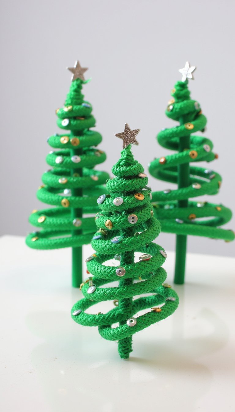 13. Corkscrew Curly Ribbon Trees