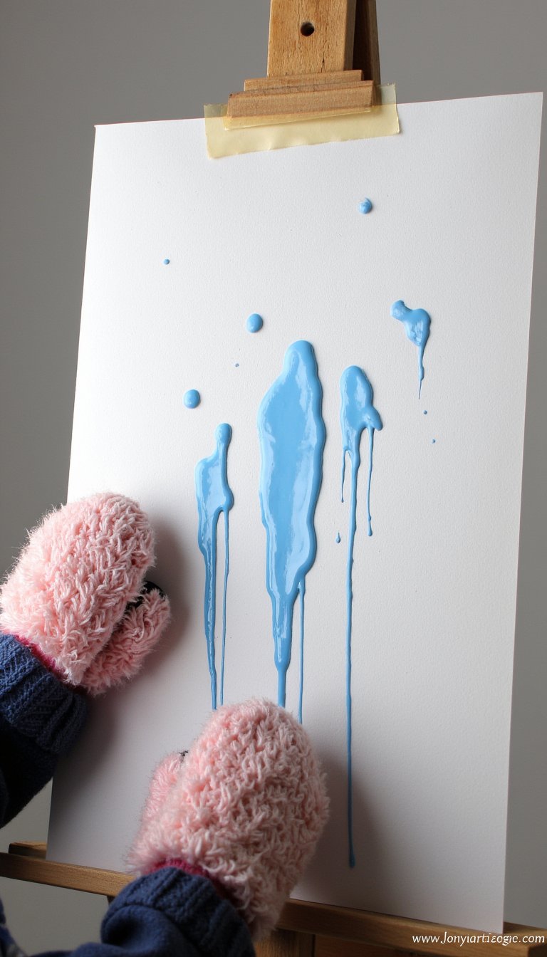 11. Icicle Drip Painting