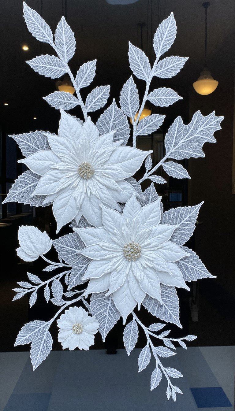 3. Elegant Frosted Winter Florals