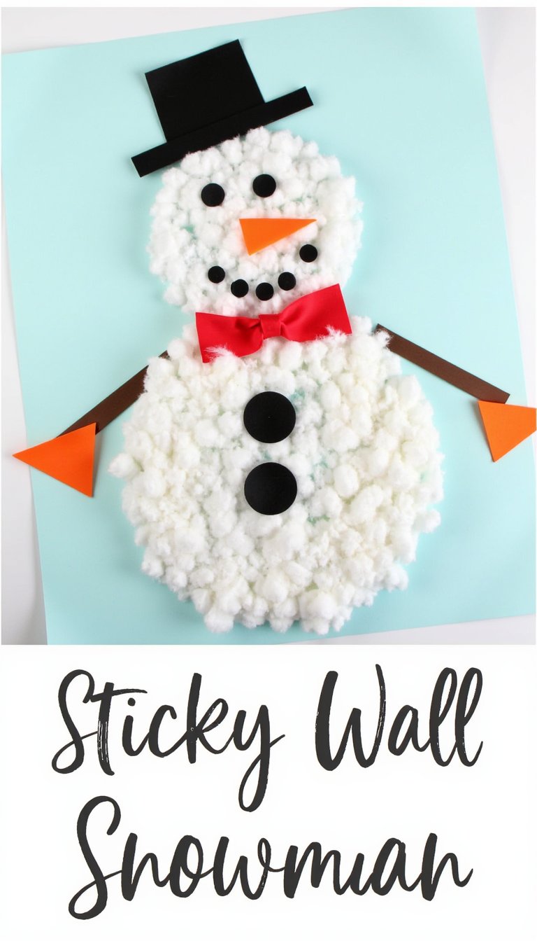 17. "Sticky" Wall Snowman