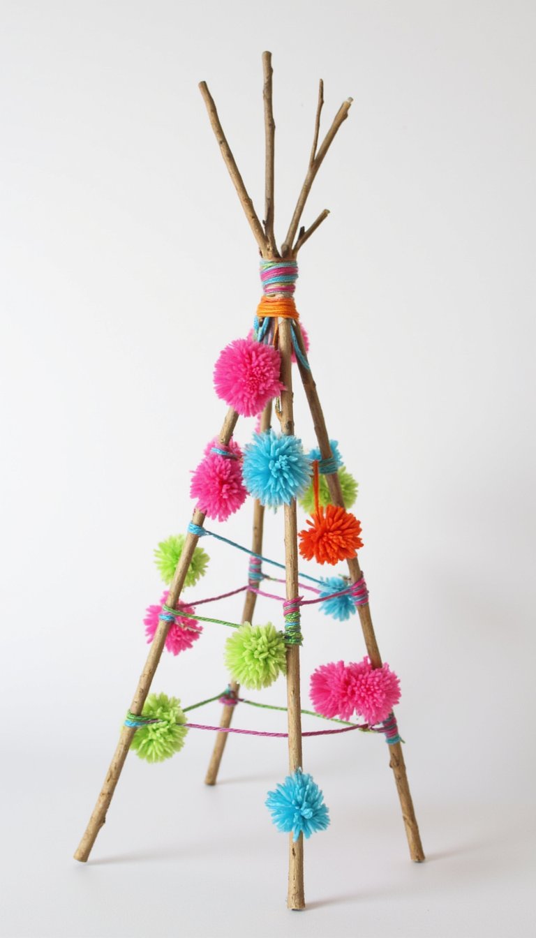 9. Pom Pom and Twig Tree