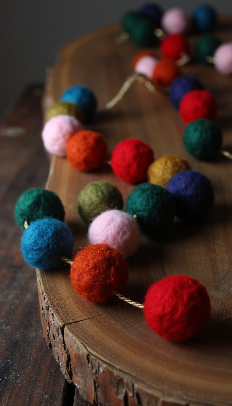 1. Modern Felt Ball Garland