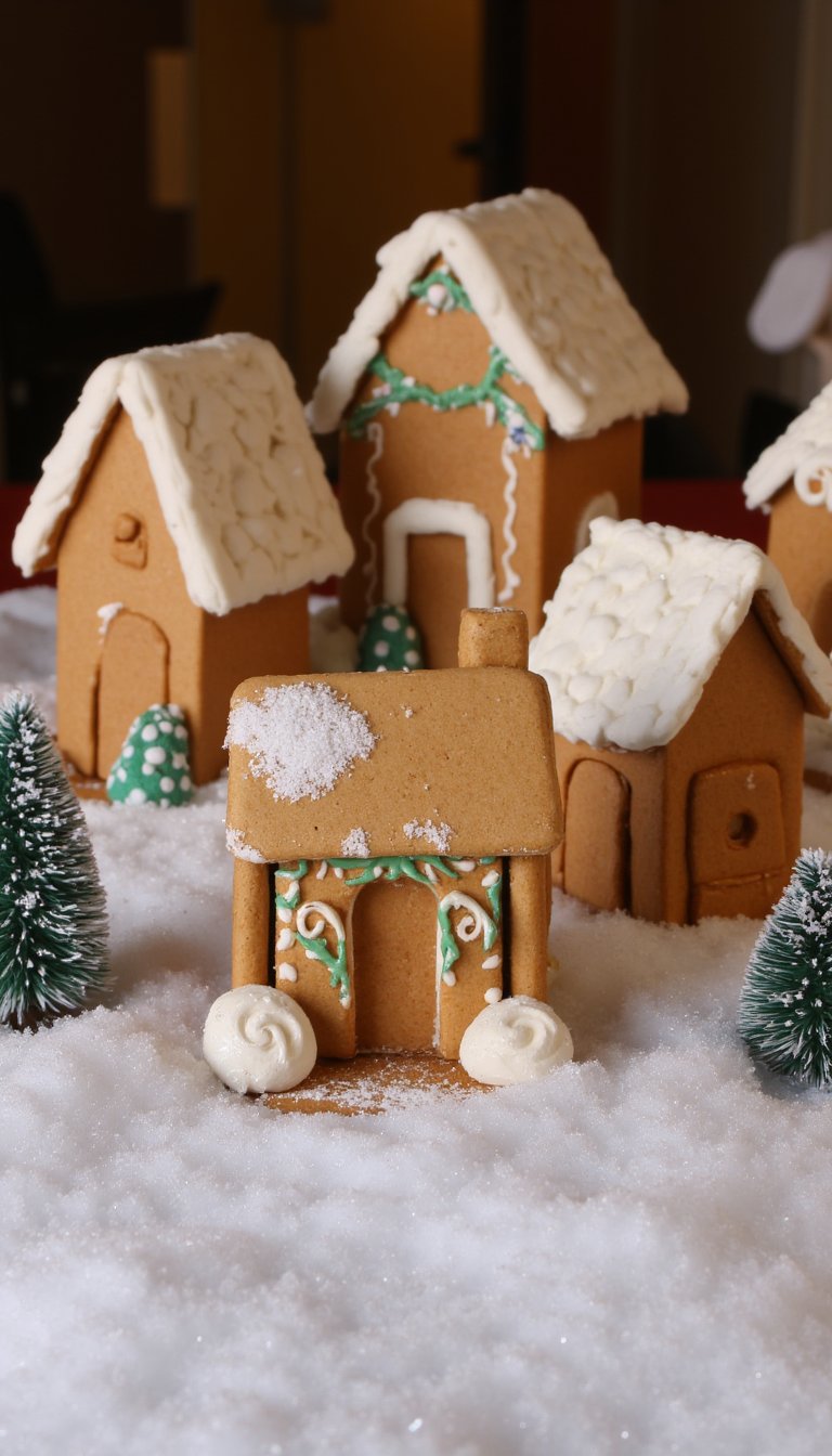 8. A Charming Gingerbread House Village