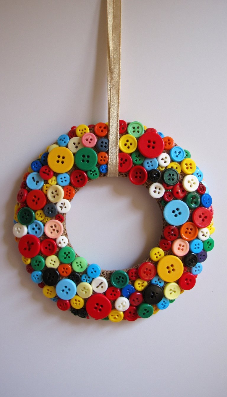 20. Button Ornament Wreath