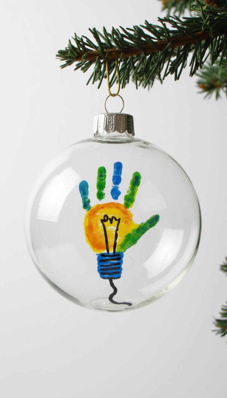22. Fingerprint Light Bulb Ornaments