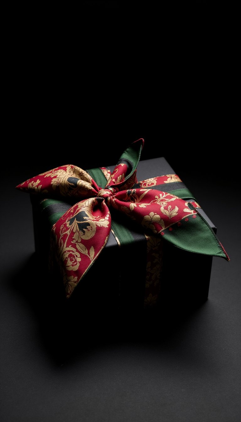 5. Festive Furoshiki Fabric Wrapping