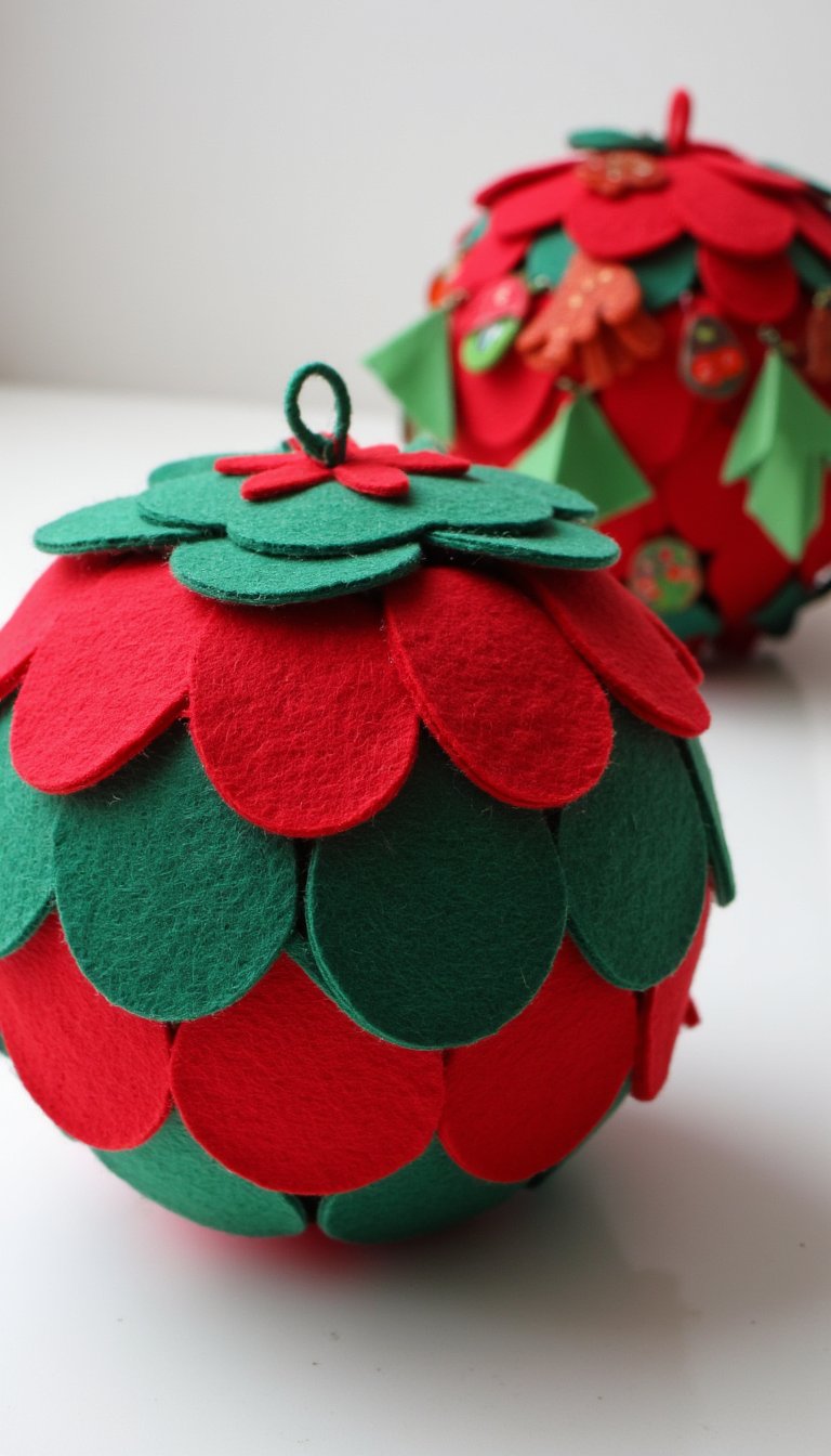 9. DIY Felt Ornament Balls