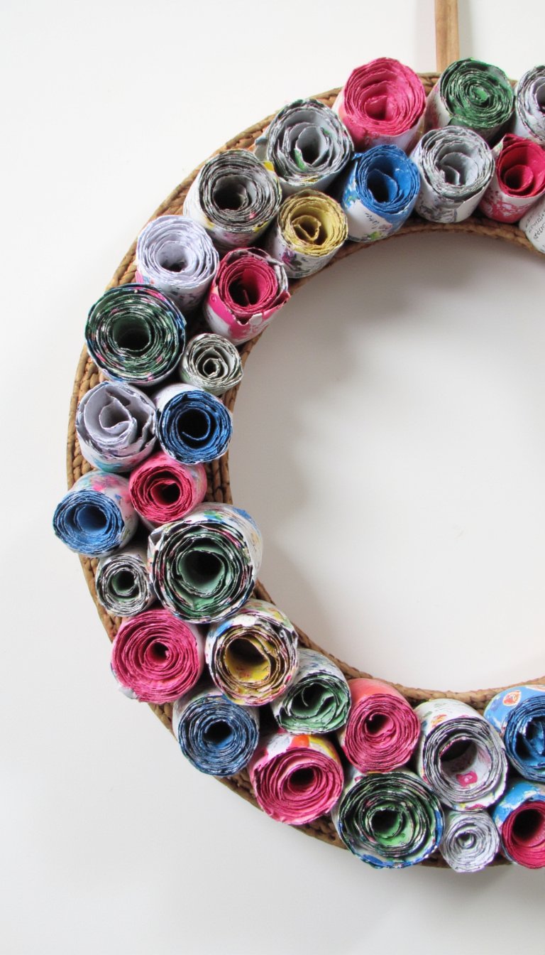 9. Rolled Paper Wreath