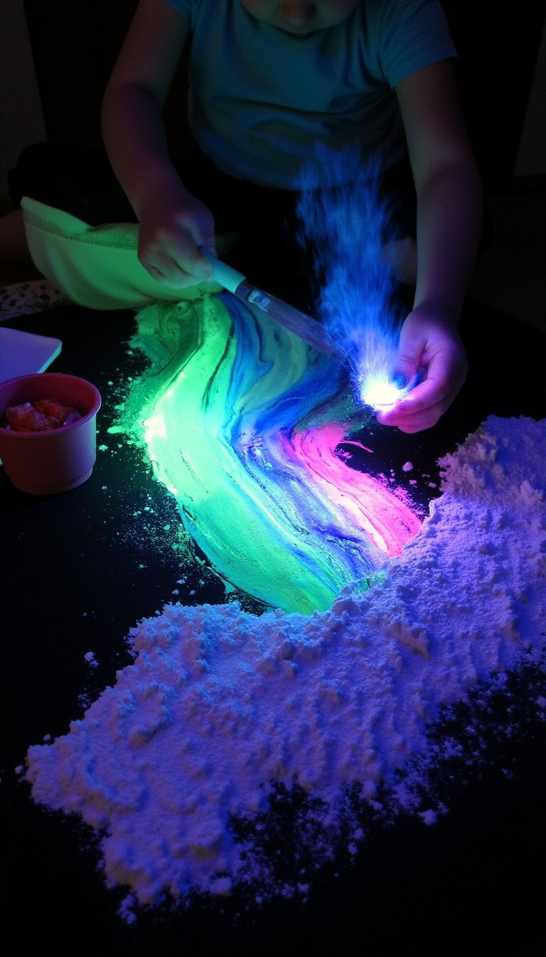 21. Northern Lights Chalk Art