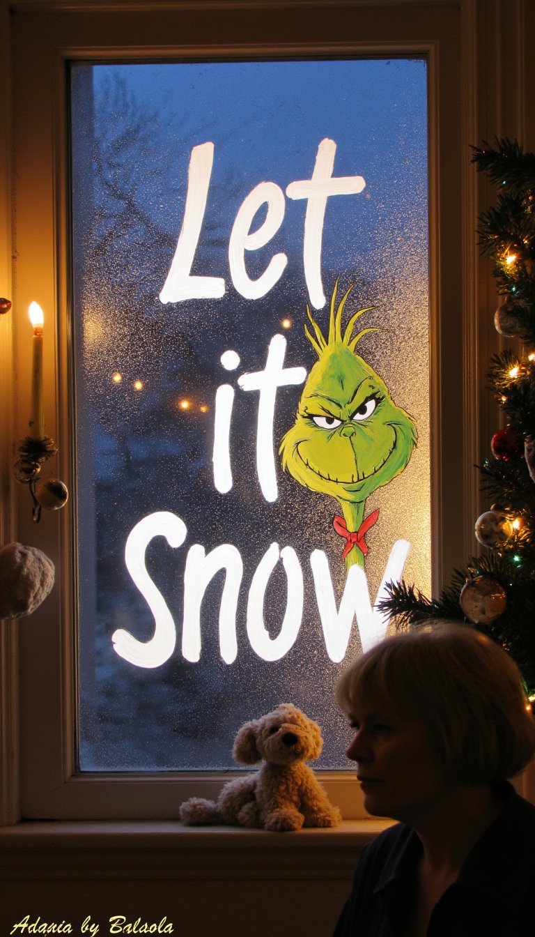 12. A "Let It Snow" Calligraphy Message