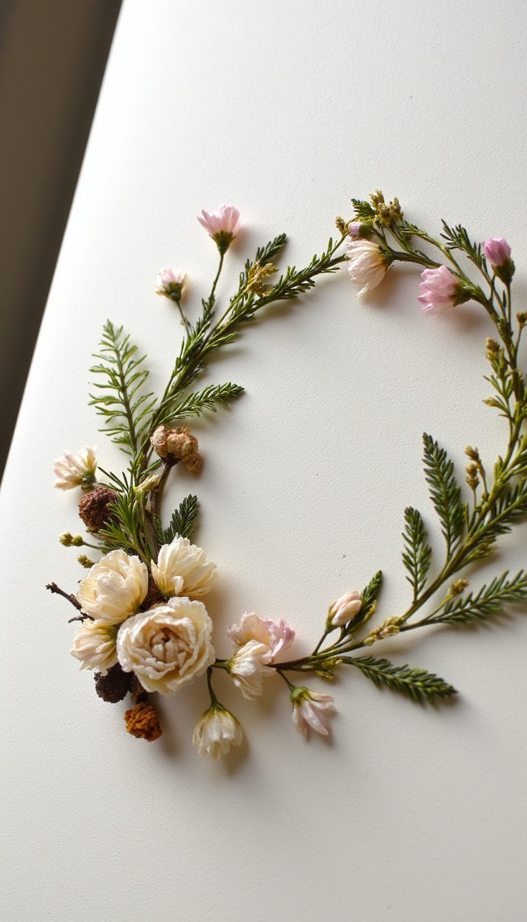 4. Elegant Pressed Flower Wreath