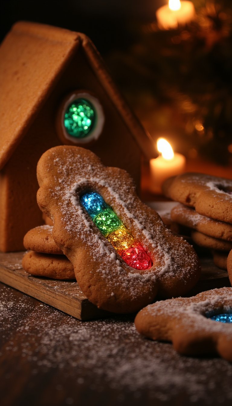 14. Stained Glass Gingerbread Cookies