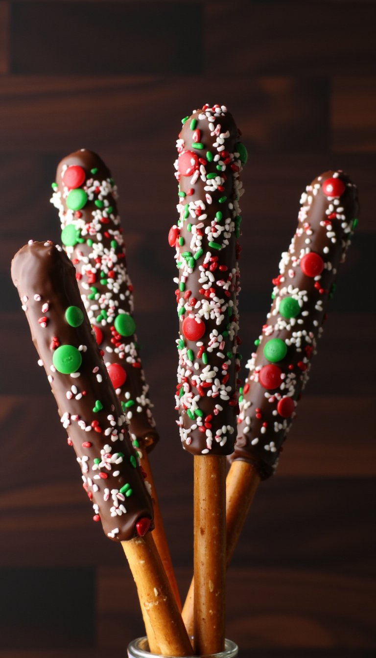 24. Chocolate-Dipped Pretzel Rods