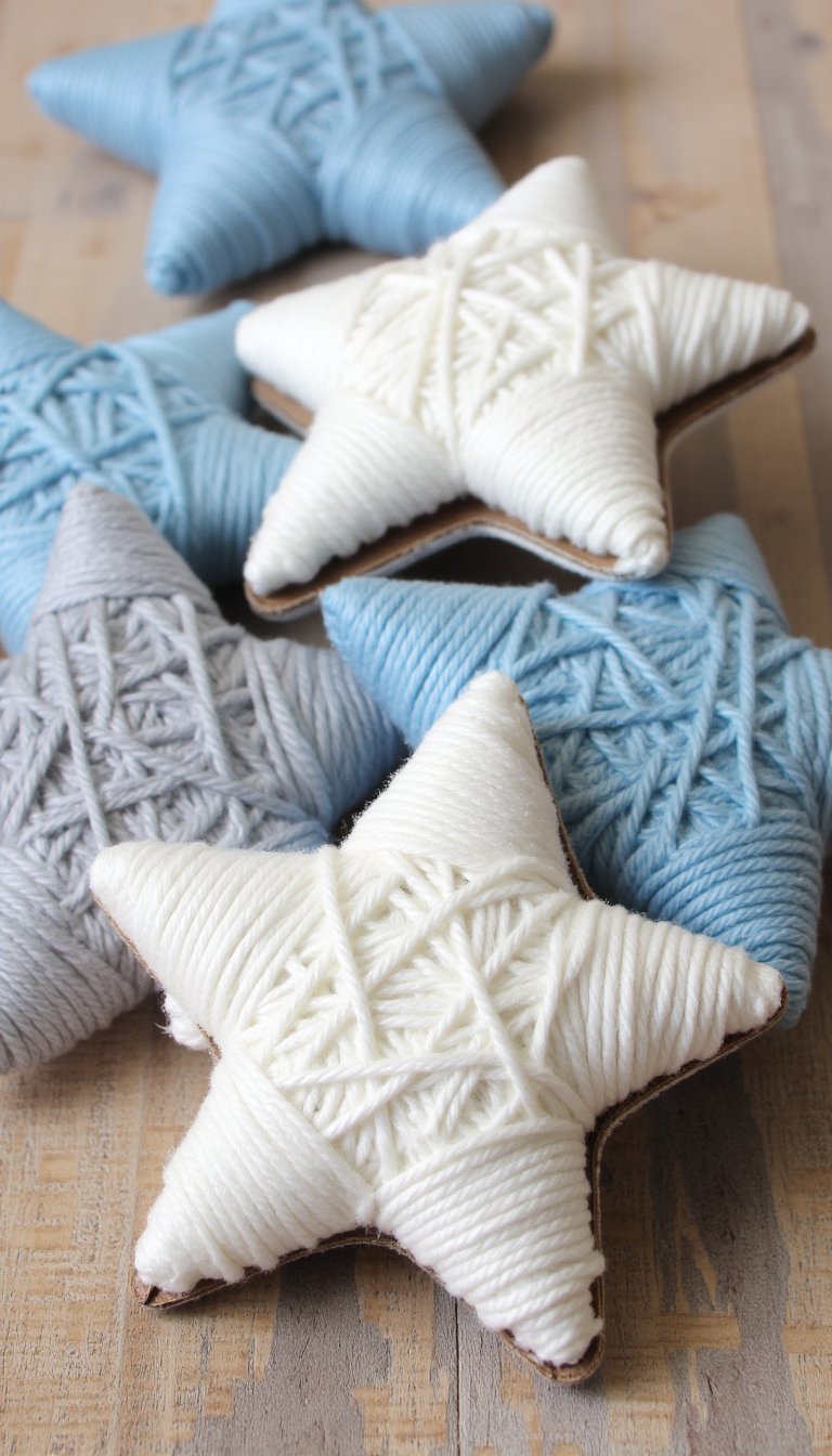 23. Yarn-Wrapped Stars