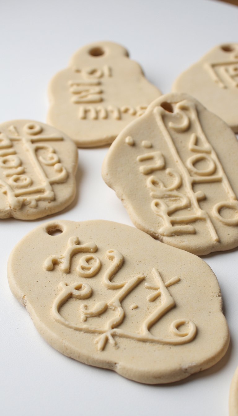 16. Stamped Message Ornaments