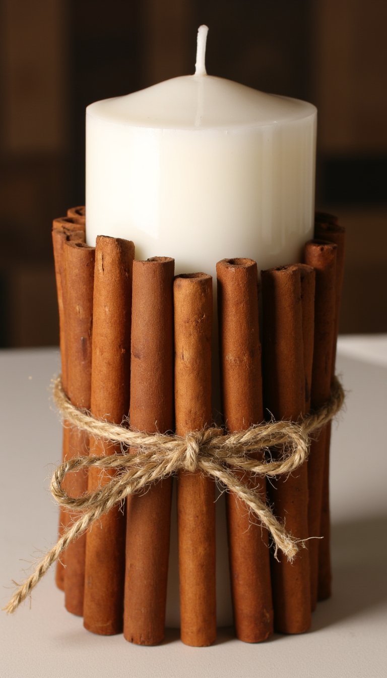 9. Cinnamon Stick Candles