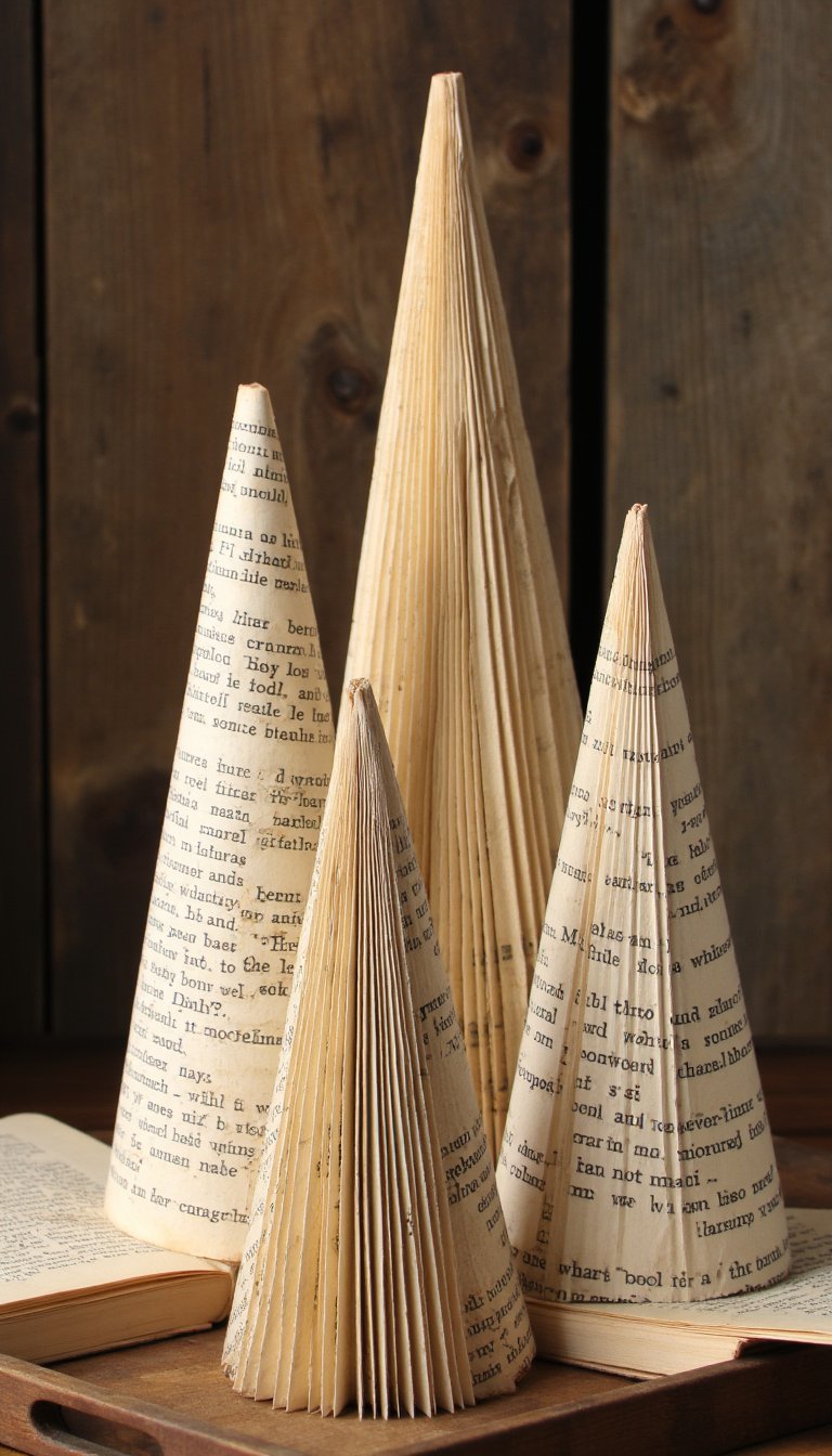 12. Book Page Christmas Trees