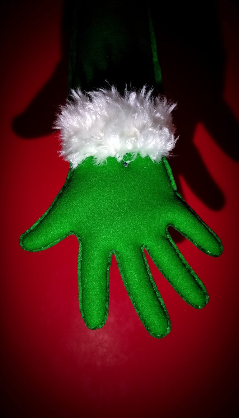 11. Grinch Hand Holiday Card Insert