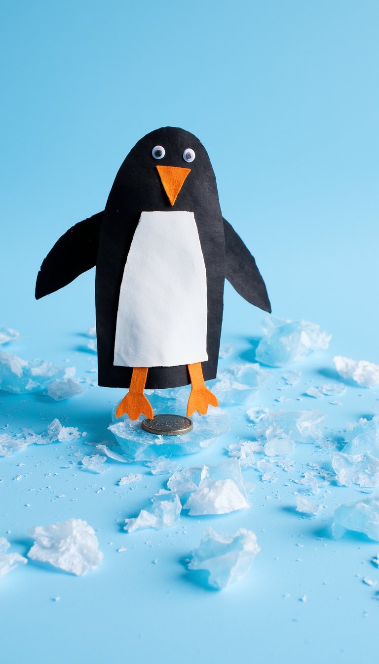 7. Paper Plate Skating Penguin