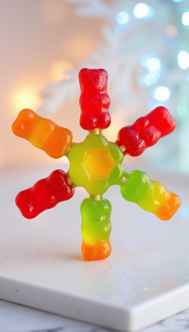 17. Gummy Bear Snowflake