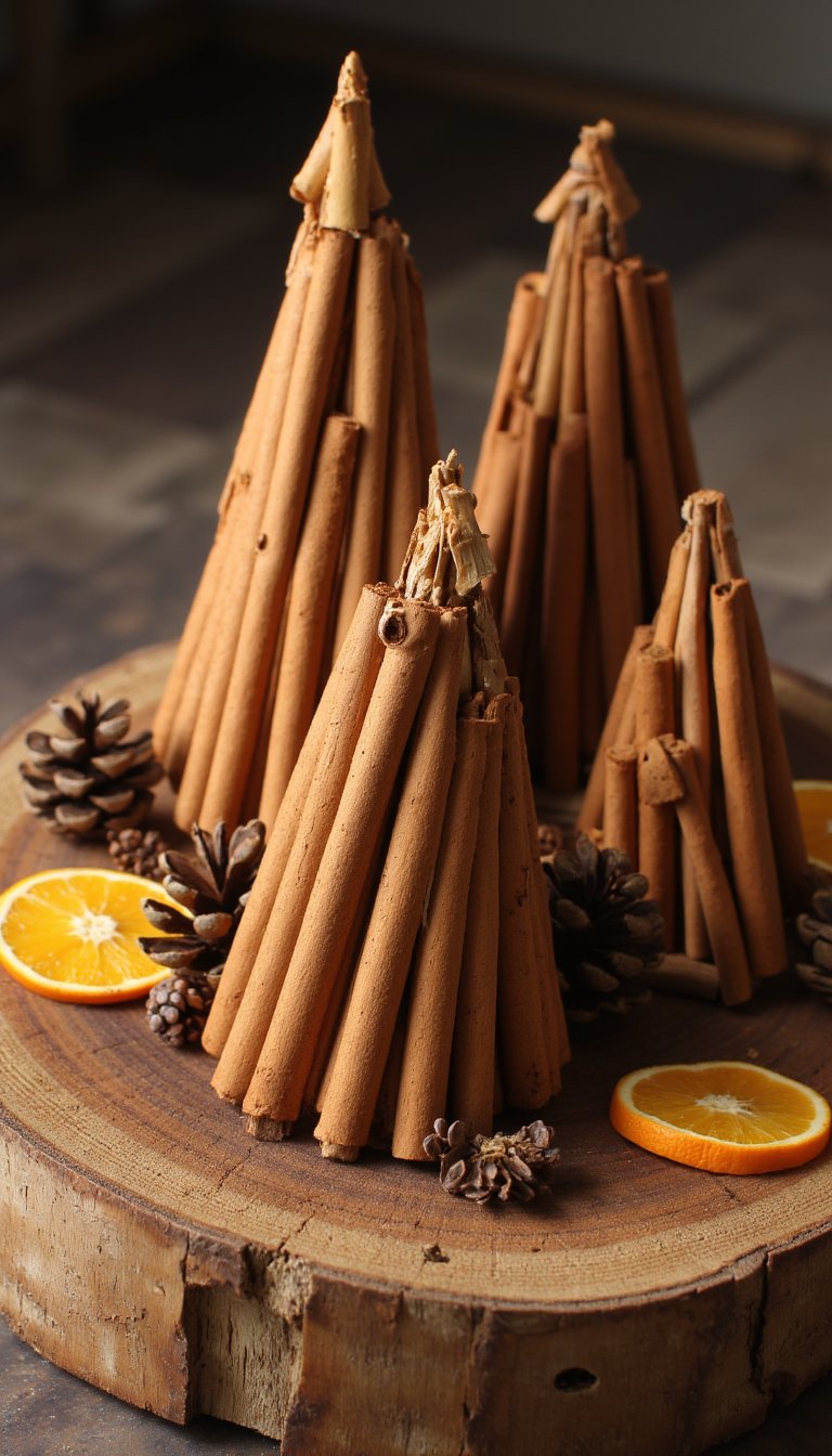 2. Cinnamon Stick Christmas Trees