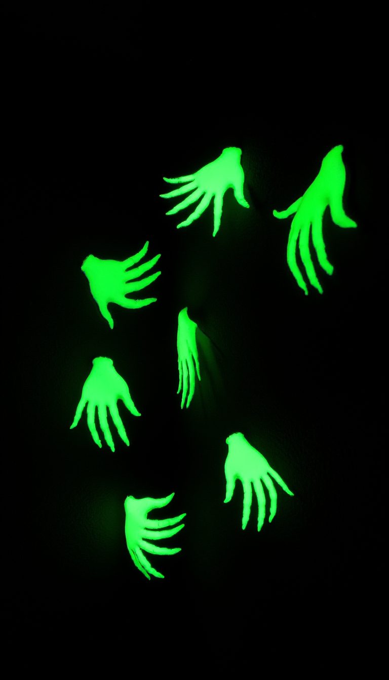 10. Glow-in-the-Dark Grinch Hand Stickers