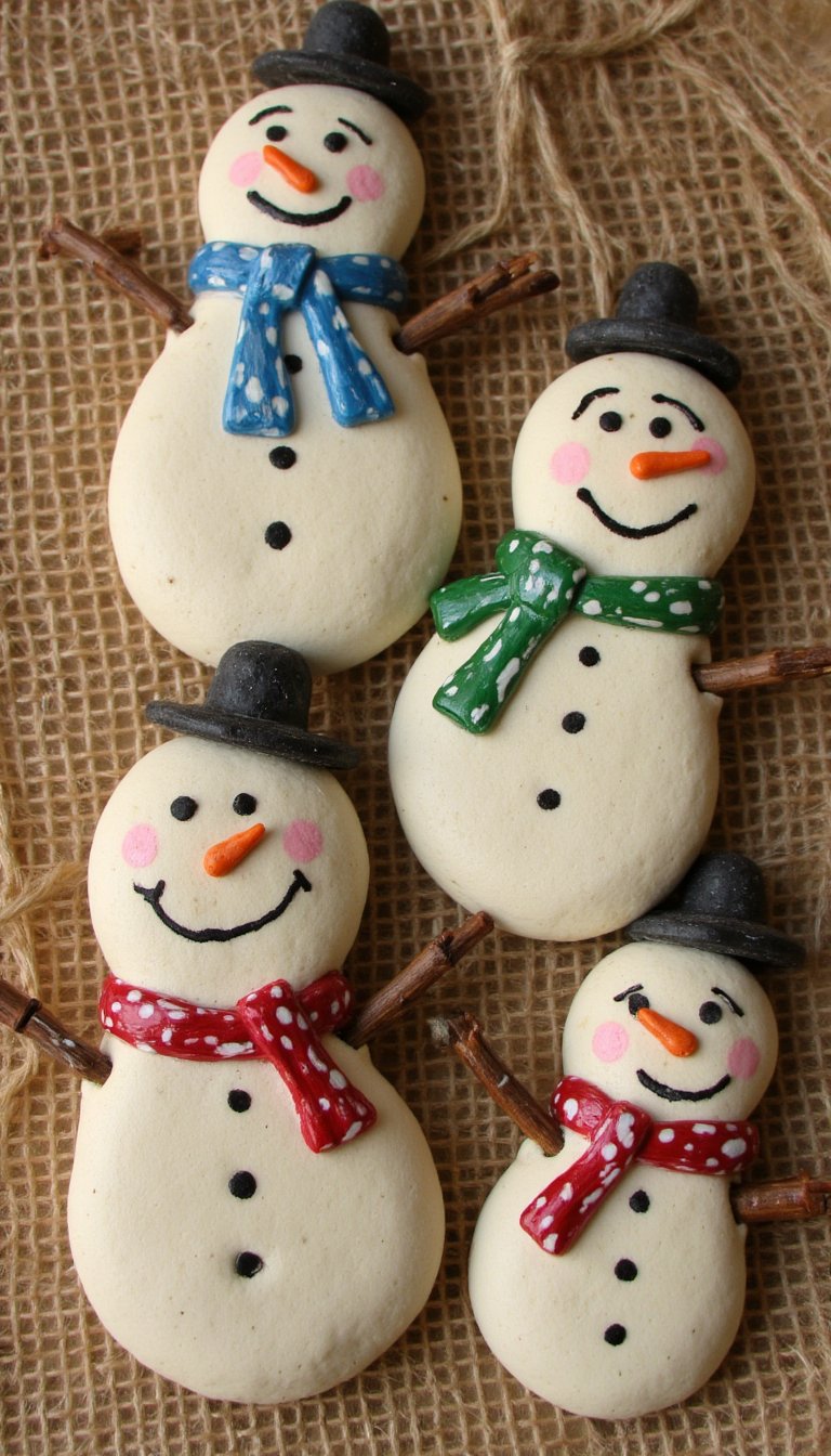 3. Adorable Fingerprint Snowmen