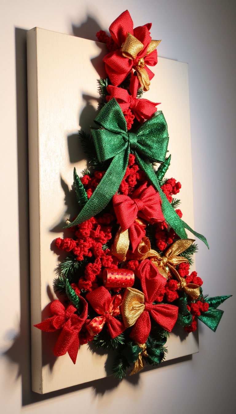 20. Festive Gift Bow Wall Art