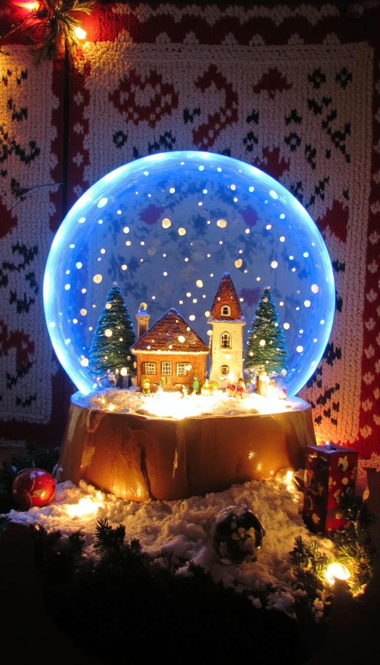 17. A Cheerful Snow Globe Scene