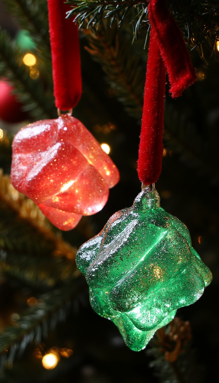 9. Rock Candy Crystal Ornaments