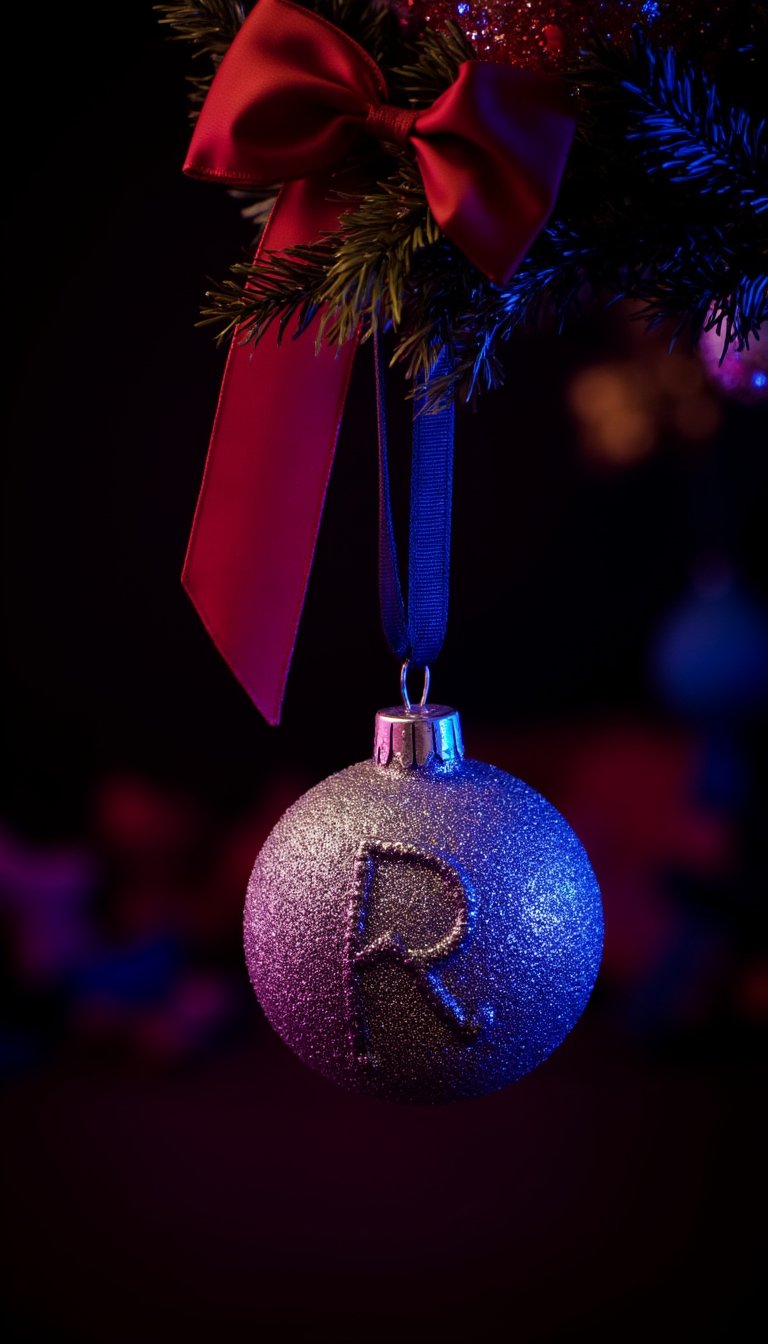 25. Glittered Initial Ornament