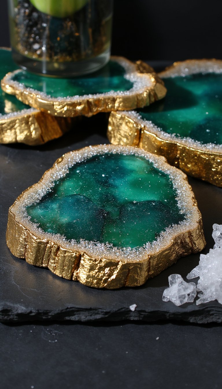16. Resin Geode Coasters