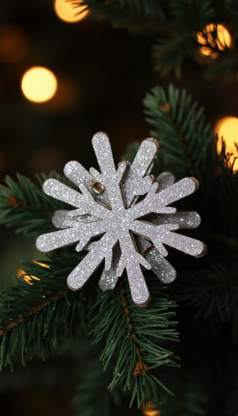 17. Clothespin Snowflakes