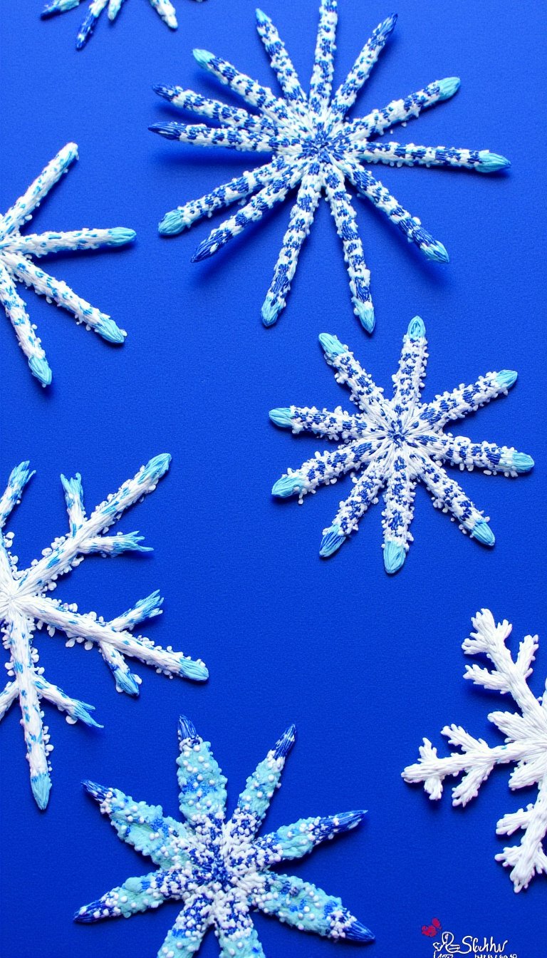 11. Q-Tip Painted Snowflakes