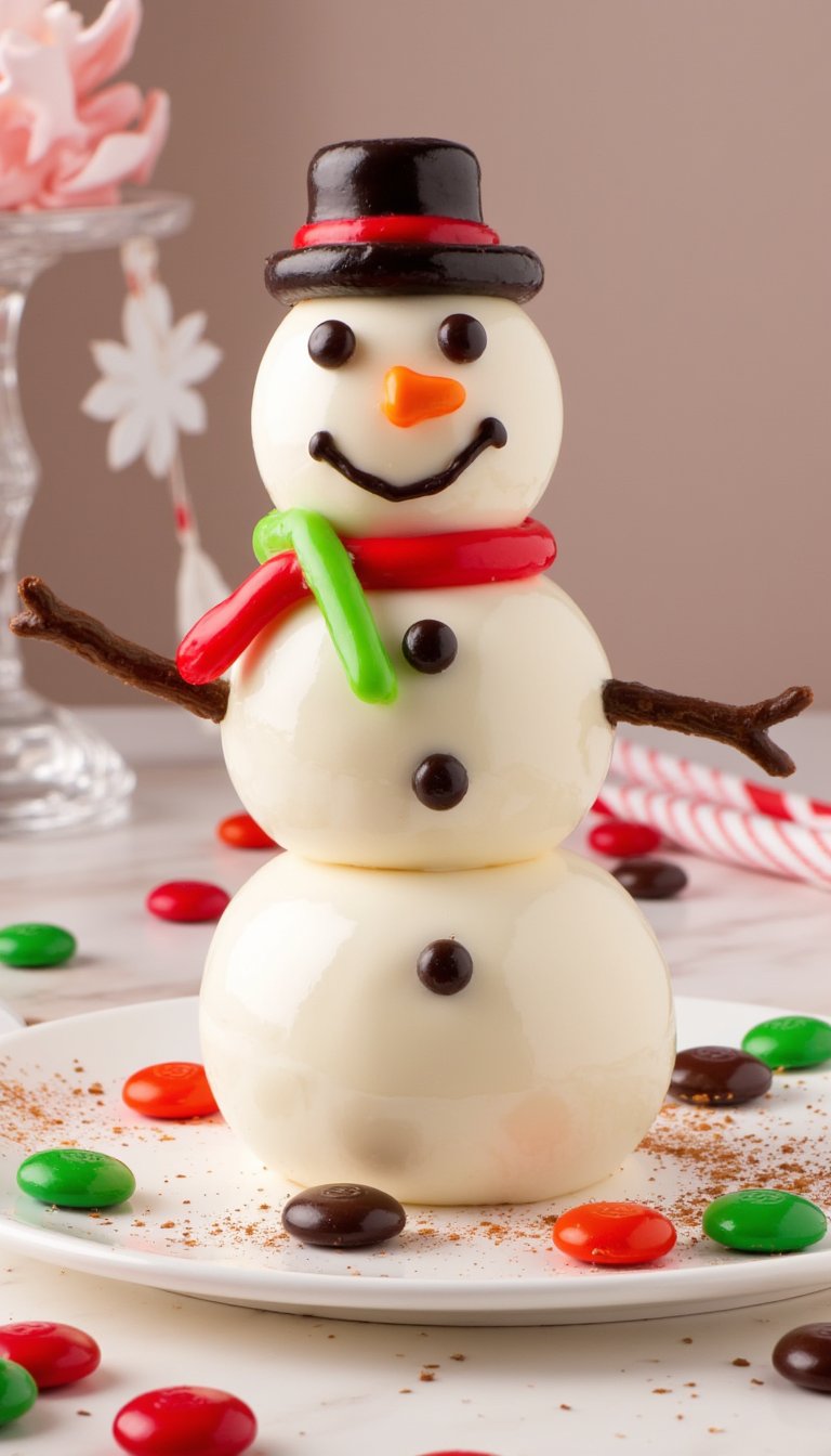 20. Smarties Stacked Snowman