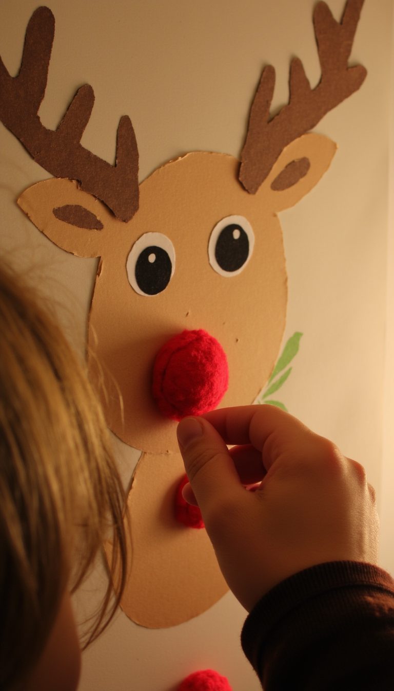 17. Play "Pin the Nose on the Reindeer"