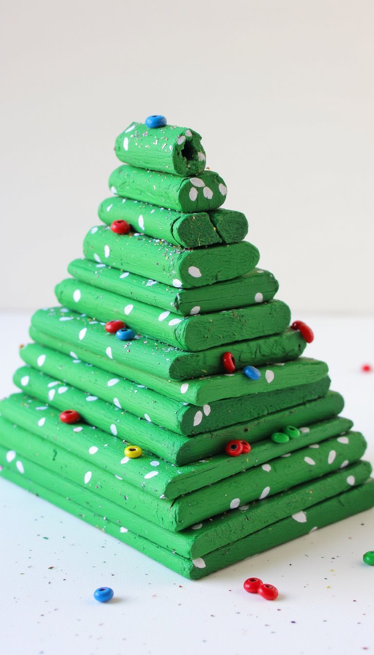 14. Popsicle Stick Tree