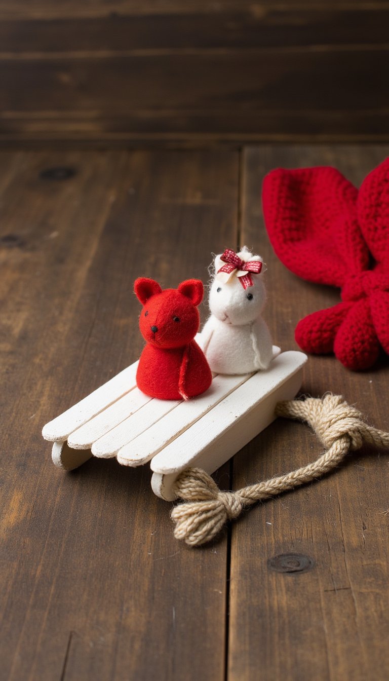 14. Popsicle Stick Sleds