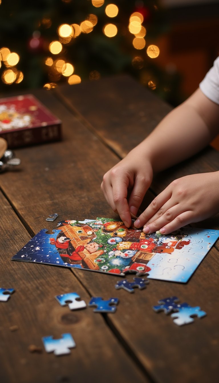 25. Make Christmas Card Puzzles