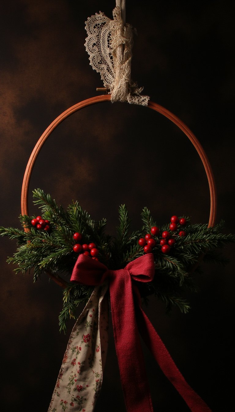 7. Embroidery Hoop Wreaths
