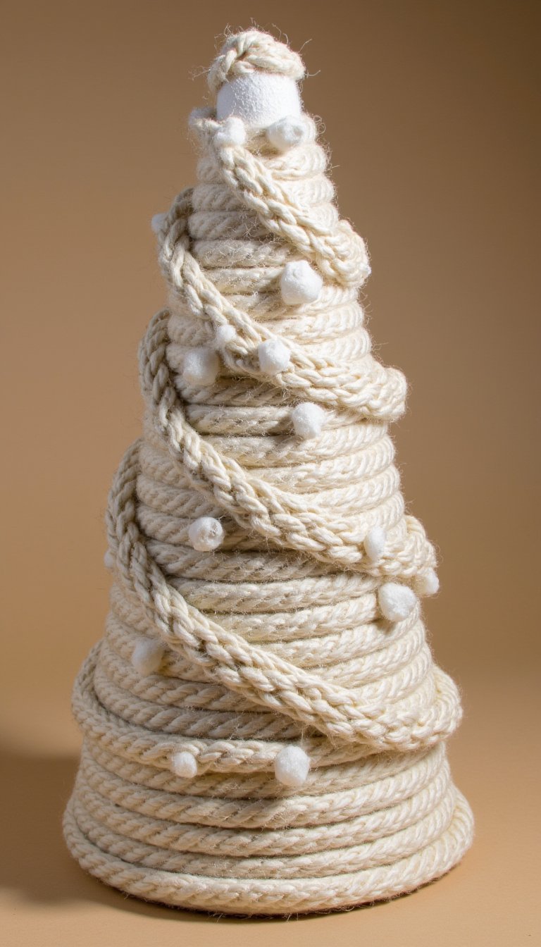 16. Yarn-Wrapped Christmas Trees